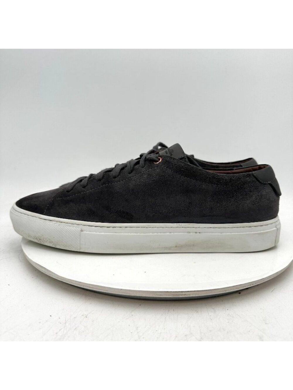 Goodman Brand Men Size 10.5 Black Suede Leather Low Top Lace Up Casual Shoes